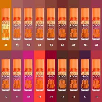 NYX Professional Makeup Duck Plump High Pigment Plumping Lip Gloss Hall Of Flame 0.23 fl oz - New