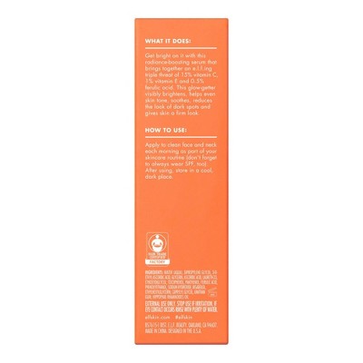 e.l.f. SKIN Bright Icon Vitamin C + E + Ferulic Face Serum 1 fl oz - Imperfect Box