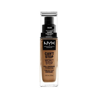 NYX Professional Makeup 24Hr Full Coverage Matte Finish Foundation 13 Golden 1 fl oz - Imperfect Container