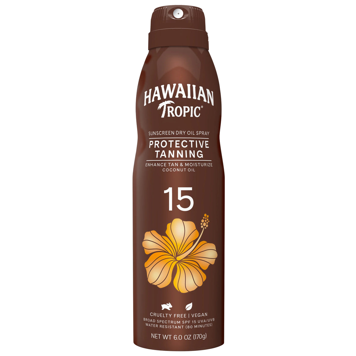 Hawaiian Tropic Dry Oil Sunscreen Spray SPF 15 6oz - Imperfect Container