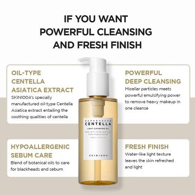 SKIN1004 Madagascar Centella Light Cleansing Oil Makeup Impurities Removal 200ml - Missing Box