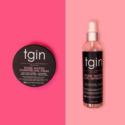 TGIN Rose Water Hydrating Curl Cream 12 fl oz - Imperfect Container