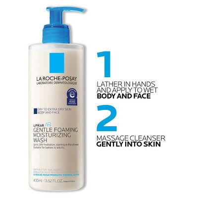 La Roche Posay Lipikar AP+ Face Wash 13.52 fl oz - Imperfect Container