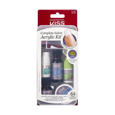 KISS Products Complete Salon Acrylic DIY Manicure Kit 64ct - New
