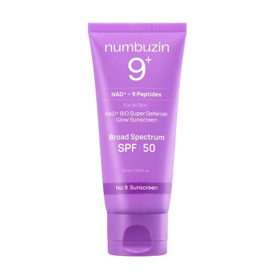 numbuzin No.9 NAD+BIO Super Defense Glow Sunscreen SPF 50 1.69 fl oz - New