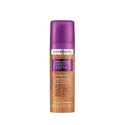 COVERGIRL Simply Ageless Skin Perfector Essence Vegan Foundation 60 Tan 1 fl oz - Imperfect Container