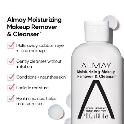 Almay Moisturizing Makeup Remover & Cleanser 4 fl oz - Imperfect Container