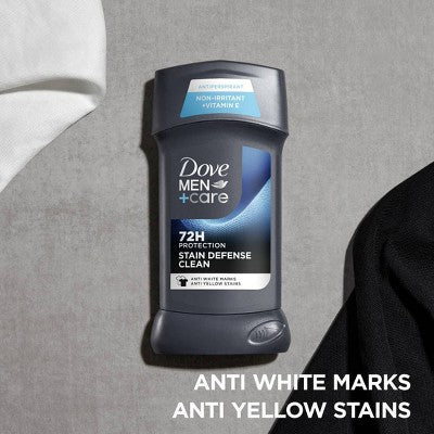 Dove Men+Care 72hr Antiperspirant & Deodorant Stick Stain Defense Clean 2.7oz/2ct - Missing Box