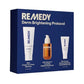 Remedy Skin Brightening 3-Piece Skincare Kit Gentle Cleanser Vitamin C Serum 2.7oz - Missing Box