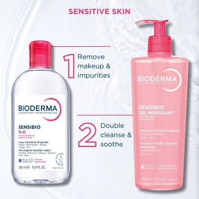 Bioderma Sensibio H2O Micellar Water Makeup Remover 16.9 fl oz - New