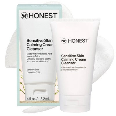 Honest Beauty Sensitive Skin Calming Cream Cleanser 4 fl oz - Imperfect Box