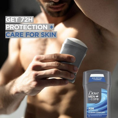 Dove Men+Care 72-Hour Antiperspirant Deodorant Stick Clean Comfort 2.7oz/2ct - Missing Box