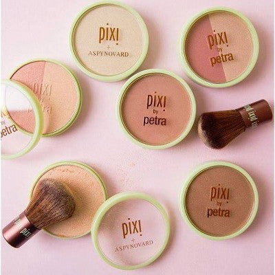 Pixi By Petra Beauty Blush Duo + Kabuki Brush Peach Honey 0.36oz - Imperfect Box