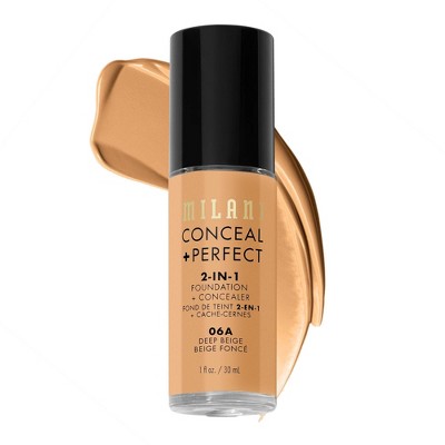 Milani Conceal + Perfect 2-in-1 Foundation + Concealer 06A Deep Beige 1 fl oz - Imperfect Container