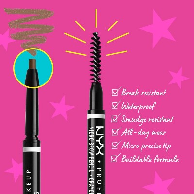 NYX Professional Makeup Vegan Micro Eyebrow Pencil 08 Black 0.003oz - Imperfect Box