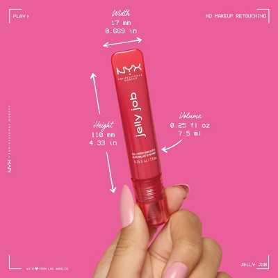 NYX Professional Makeup Jelly Job Peptide Lip Gloss 08 Jelly Kiss'd 0.25 fl oz - New