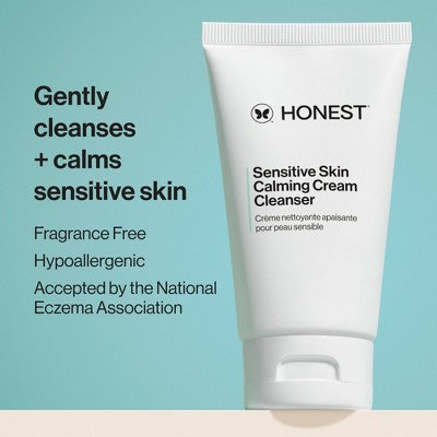 Honest Beauty Sensitive Skin Calming Cream Cleanser 4 fl oz - Imperfect Box