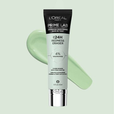 L'Oreal Paris Up to 24hr Lab Primer Redness Eraser 1 fl oz - Imperfect Container
