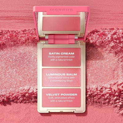 Morphe Cheek Thrills Multi-Finish Face Trio Cabana Club 10.8g - Imperfect Box