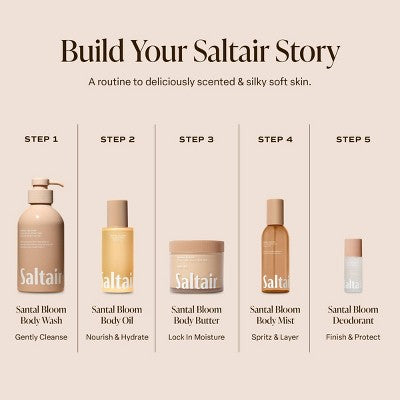 Saltair Nourishing Body Oil For Dewy and Glowing Skin Golden Hour 4 fl oz - Samll Amount Missing