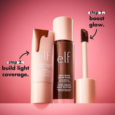 e.l.f. Halo Glow Skin Tint Light Coverage Foundation Mineral SPF 50 4 Light Neutral 1 fl oz - Imperfect Box
