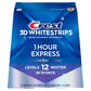 Crest 3D Whitestrips 1-Hour Express At-home Teeth Whitening Kit 10 Treatments - Imperfect Box