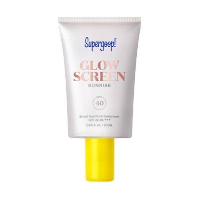Supergoop! Glowscreen SPF 40 Sunrise Mini Travel-Size Hydrating Glowy Tinted Primer Sunscreen  0.68 fl oz - Imperfect Box