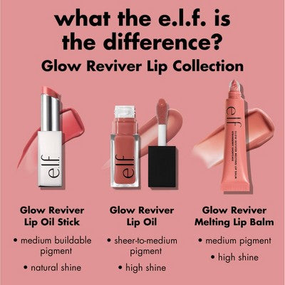 e.l.f. Glow Reviver Lip Oil Stick Mauve Mentality 0.11oz - Imperfect Box