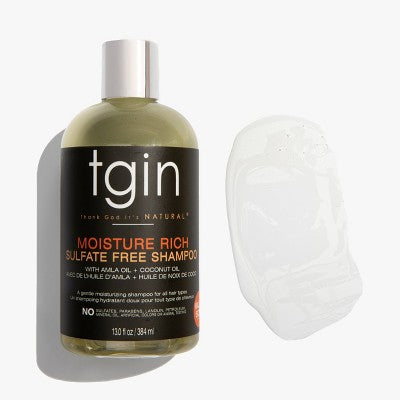 TGIN Moisture Rich Shampoo For Natural Hair with Amla Oil and Coconut Oil 13 fl oz - Imperfect Container