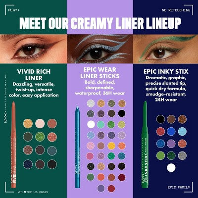 NYX Professional Makeup Epic Inky Stix Mechanical Cream Gel Eyeliner 02 Ember Energy 0.003oz - New