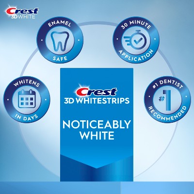 Crest 3DWhitestrips Noticeably White At-home Teeth Whitening Kit 10 Treatments - Missing Box