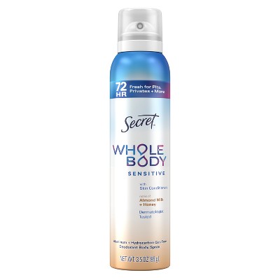 Secret Whole Body Deodorant Spray Almond Honey 3.5oz - Missing Lid