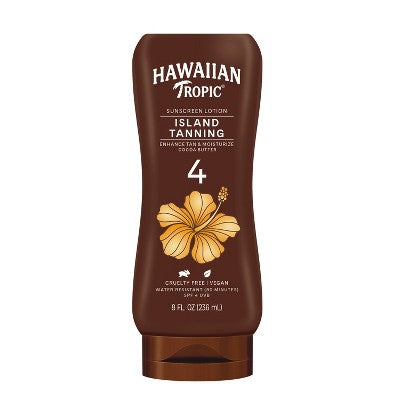 Hawaiian Tropic Dark Tanning Lotion Sunscreen SPF 4 8oz - Imperfect Container